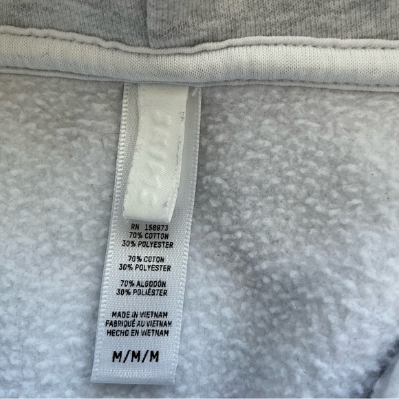 SKIMS Cotton Fleece Classic Zip Up Hoodie | Light Heather Grey | Size M - Picture 7 of 7